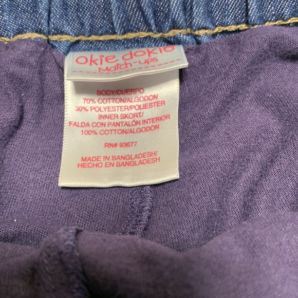 3T (4/$20) Lightweight Denim Skort by Okie Dokie - Picture 8 of 13